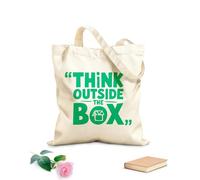 AILOONG Borse della spesa in poliestere e cotone Pensa fuori dagli schemi: le sfide dell'approccio G Tessuto spesso 340g/m² Riutilizzabile