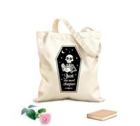 AILOONG Borse della spesa in poliestere e cotone Solo un altro capitolo da leggere Tessuto spesso 12 once Riutilizzabile 31x36cm Media