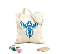 AILOONG Borse in tela con fantasia personalizzabile angelo custode celeste emblema serafico eleganza ali d'angelo Tessuto spesso 340g/m² Abbinabile agli abiti