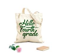 AILOONG Borse in tela con fantasia personalizzabile Ciao a tutti, dalla prima alla decima elementare, tornate a scuola! Tessuto spesso 340g/m² Abbinabile agli abiti