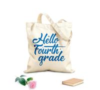 AILOONG Borse in tela con fantasia personalizzabile Ciao a tutti, dalla prima alla decima elementare, tornate a scuola! Tessuto spesso 340g/m² Abbinabile agli abiti