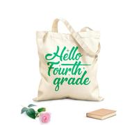 AILOONG Borse in tela con fantasia personalizzabile Ciao a tutti, dalla prima alla decima elementare, tornate a scuola! Tessuto spesso 340g/m² Abbinabile agli abiti