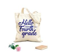 AILOONG Borse in tela con fantasia personalizzabile Ciao a tutti, dalla prima alla decima elementare, tornate a scuola! Tessuto spesso 340g/m² Abbinabile agli abiti