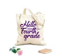 AILOONG Borse in tela con fantasia personalizzabile Ciao a tutti, dalla prima alla decima elementare, tornate a scuola! Tessuto spesso 340g/m² Abbinabile agli abiti
