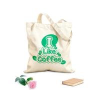 AILOONG Borse in tela con fantasia personalizzabile mi piace il caffè e il modello di design Tessuto spesso 340g/m² Abbinabile agli abiti