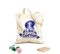 AILOONG Borse in tela con fantasia personalizzabile mi piace il caffè e il modello di design Tessuto spesso 340g/m² Abbinabile agli abiti