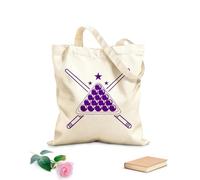 AILOONG Borse in tela stampate digitalmente attrezzatura per sport con stecca da biliardo con rendering clipart di palla da biliardo Tessuto spesso 340g/m² Utilizzabile come trousse per il trucco