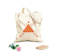 AILOONG Borse in tela stampate digitalmente attrezzatura per sport con stecca da biliardo con rendering clipart di palla da biliardo Tessuto spesso 340g/m² Utilizzabile come trousse per il trucco