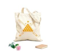 AILOONG Borse in tela stampate digitalmente attrezzatura per sport con stecca da biliardo con rendering clipart di palla da biliardo Tessuto spesso 340g/m² Utilizzabile come trousse per il trucco