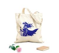 AILOONG Borse in tela stampate digitalmente cavaliere donna in semplice Tessuto spesso 340g/m² Utilizzabile come trousse per il trucco