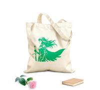 AILOONG Borse in tela stampate digitalmente cavaliere donna in semplice Tessuto spesso 340g/m² Utilizzabile come trousse per il trucco