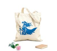 AILOONG Borse in tela stampate digitalmente cavaliere donna in semplice Tessuto spesso 340g/m² Utilizzabile come trousse per il trucco