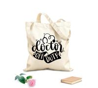 AILOONG Borse in tela stampate digitalmente citazioni di lettere per dottori, citazioni per infermieri, futuro medico, motivazione, ispirazione, tipografia Tessuto spesso 12 once 31x36cm