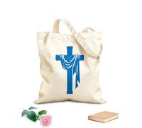 AILOONG Borse in tela stampate digitalmente croce con sopra un panno Tessuto spesso 340g/m² Utilizzabile come trousse per il trucco