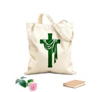 AILOONG Borse in tela stampate digitalmente croce con sopra un panno Tessuto spesso 340g/m² Utilizzabile come trousse per il trucco