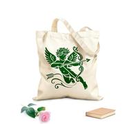 AILOONG Borse in tela stampate digitalmente Cupido con arco e freccia Tessuto spesso 340g/m² Utilizzabile come trousse per il trucco