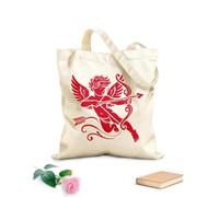 AILOONG Borse in tela stampate digitalmente Cupido con arco e freccia Tessuto spesso 340g/m² Utilizzabile come trousse per il trucco