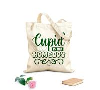 AILOONG Borse in tela stampate digitalmente Cupido è il mio amico Tessuto spesso 340g/m² Utilizzabile come trousse per il trucco