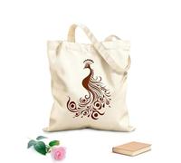 AILOONG Borse in tela stampate digitalmente design elegante e pavone perfetto Tessuto spesso 340g/m² Utilizzabile come trousse per il trucco