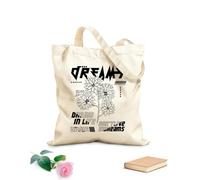 AILOONG Borse in tela stampate digitalmente disegno floreale dei sogni Tessuto spesso 12 once Utilizzabile come trousse per il trucco 31x36cm Media