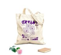 AILOONG Borse in tela stampate digitalmente disegno floreale dei sogni Tessuto spesso 340g/m² Utilizzabile come trousse per il trucco