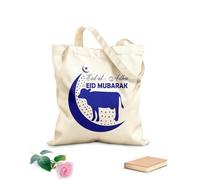 AILOONG Borse in tela stampate digitalmente Eid al-Adha, felice Eid al-Adha, festività musulmane, magliette abbinate, idea regalo Tessuto spesso 340g/m² Utilizzabile come trousse per il trucco