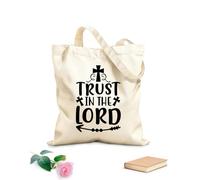 AILOONG Borse in tela stampate digitalmente fede Tessuto spesso 12 once Utilizzabile come trousse per il trucco 35x40cm Grande