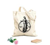 AILOONG Borse in tela stampate digitalmente giustizia etica giustizia ... Tessuto spesso 12 once Utilizzabile come trousse per il trucco 31x36cm Media