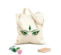 AILOONG Borse in tela stampate digitalmente icona di design degli occhi di durga maa Tessuto spesso 340g/m² Utilizzabile come trousse per il trucco
