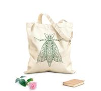AILOONG Borse in tela stampate digitalmente mandala della falena elefante Tessuto spesso 340g/m² Utilizzabile come trousse per il trucco
