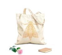 AILOONG Borse in tela stampate digitalmente mandala della falena elefante Tessuto spesso 340g/m² Utilizzabile come trousse per il trucco