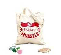 AILOONG Borse in tela stampate digitalmente mangia le cozze bertha Tessuto spesso 340g/m² Utilizzabile come trousse per il trucco