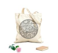 AILOONG Borse in tela stampate digitalmente Mappa e bussola con logo di una barca a vela d'epoca e tempo tempestoso Tessuto spesso 12 once Utilizzabile come trousse per il trucco 31x36cm Media