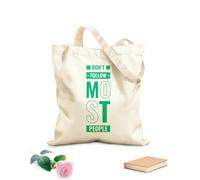 AILOONG Borse in tela stampate digitalmente non seguire la maggior parte delle persone tipografia moderna motivazionale ispiratrice Tessuto spesso 340g/m² Utilizzabile come trousse per il trucco