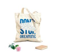 AILOONG Borse in tela stampate digitalmente non smettere di sognare Tessuto spesso 340g/m² Utilizzabile come trousse per il trucco