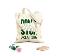 AILOONG Borse in tela stampate digitalmente non smettere di sognare Tessuto spesso 340g/m² Utilizzabile come trousse per il trucco