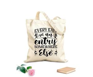 AILOONG Borse in tela stampate digitalmente ogni uscita è un'entrata da qualche altra parte citazioni motivazionali tipografiche ispiratrici Tessuto spesso 12 once 25x30cm