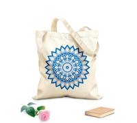 AILOONG Borse in tela stampate digitalmente progettare un mandala intricato con forme geometriche e linee audaci Tessuto spesso 340g/m² Utilizzabile come trousse per il trucco