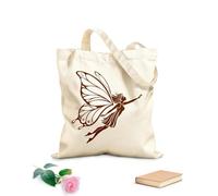 AILOONG Borse in tela stampate digitalmente sagome di fate incantate Tessuto spesso 340g/m² Utilizzabile come trousse per il trucco