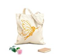 AILOONG Borse in tela stampate digitalmente sagome di fate incantate Tessuto spesso 340g/m² Utilizzabile come trousse per il trucco