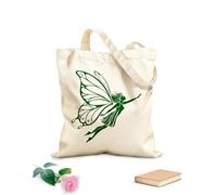 AILOONG Borse in tela stampate digitalmente sagome di fate incantate Tessuto spesso 340g/m² Utilizzabile come trousse per il trucco