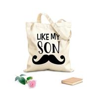 AILOONG Borse in tela stampate digitalmente set tipografico papà e me Tessuto spesso 12 once Utilizzabile come trousse per il trucco 31x36cm Media