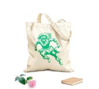 AILOONG Borse in tela stampate digitalmente silhouette dinamica di un guerriero che corre con elementi tribali e abilità Tessuto spesso 340g/m² Utilizzabile come trousse per il trucco