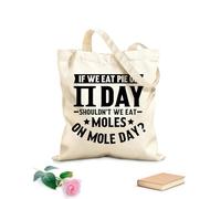 AILOONG Borse in tela stampate digitalmente Tessuto spesso 12 once mangia torta il giorno del Pi greco, amante della scienza e della matematica Utilizzabile come trousse per il trucco 31x36cm Media