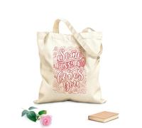 AILOONG Borse in tela stampate digitalmente Tessuto spesso 340g/m² citazioni pasquali design per adulti sollievo dall'ansia Utilizzabile come trousse per il trucco