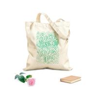 AILOONG Borse in tela stampate digitalmente Tessuto spesso 340g/m² citazioni pasquali design per adulti sollievo dall'ansia Utilizzabile come trousse per il trucco