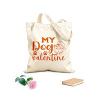 AILOONG Borse in tela stampate digitalmente Tessuto spesso 340g/m² disegno del cane Utilizzabile come trousse per il trucco