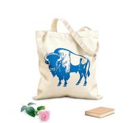 AILOONG Borse in tela stampate digitalmente Tessuto spesso 340g/m² echi del tuono il logo del bisonte caricatura corazzata logo del culturista Utilizzabile come trousse per il trucco