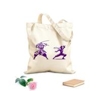 AILOONG Borse in tela stampate digitalmente Tessuto spesso 340g/m² guerriero samurai dinamico con katana pronta Utilizzabile come trousse per il trucco