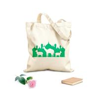 AILOONG Borse in tela stampate digitalmente Tessuto spesso 340g/m² logo eid al adha modello eid al adha mubarak Utilizzabile come trousse per il trucco